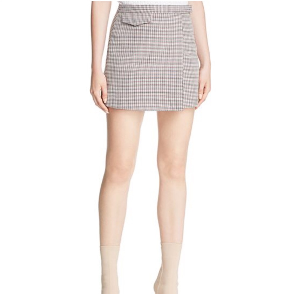 Theory Greera Chipper Seersucker Mini Skirt